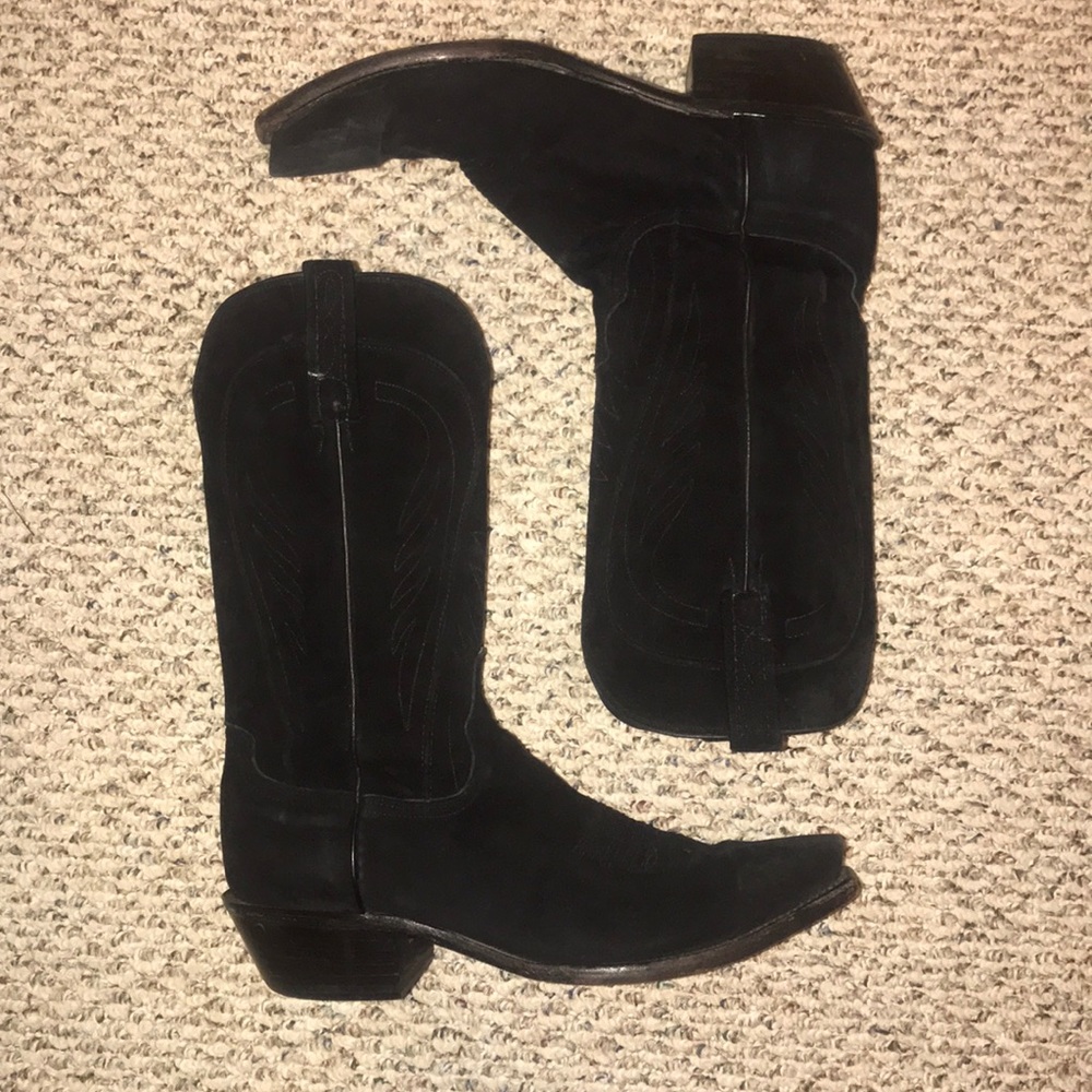 Black suede Lucchese Men’s boots